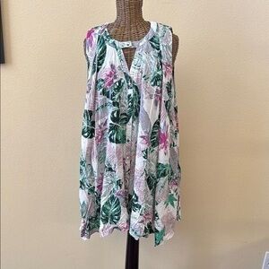 Umgee Tropical Mini Shift Tent Dress S